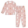 thumbnail image 1 of Fluffy Pajamas Set Fuzzy Winter Warm Pj Sets Pullover Tops and Long Pants Pink Cartoon Ghosts and Pumpkins Medium, 1 of 8