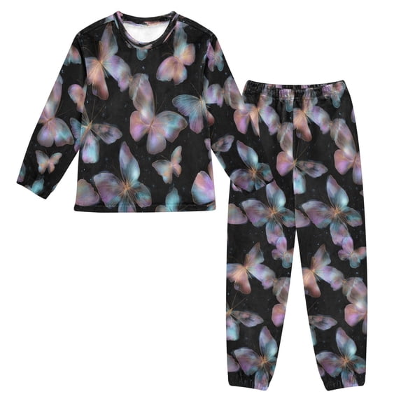 Fluffy Pajamas Set Fuzzy Winter Warm Pj Sets Pullover Tops and Long ...