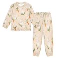 thumbnail image 1 of Fluffy Pajamas Set Fuzzy Winter Warm Pj Sets Pullover Tops and Long Pants Small Rabbits and Carrots Large, 1 of 8