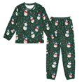 thumbnail image 1 of Fluffy Pajamas Set Fuzzy Winter Warm Pj Sets Pullover Tops and Long Pants Snowmen and Candy Canes Pattern Medium, 1 of 8