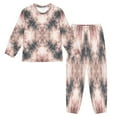 thumbnail image 1 of Fluffy Pajamas Set Fuzzy Winter Warm Pj Sets Pullover Tops and Long Pants Soft Pink Tie-dye Pattern Small, 1 of 8