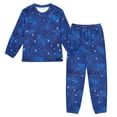 thumbnail image 1 of Fluffy Pajamas Set Fuzzy Winter Warm Pj Sets Pullover Tops and Long Pants Starry Night Sky Pattern Large, 1 of 8