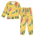 thumbnail image 1 of Fluffy Pajamas Set Fuzzy Winter Warm Pj Sets Pullover Tops and Long Pants Watermelon and Beach Hat Small, 1 of 8