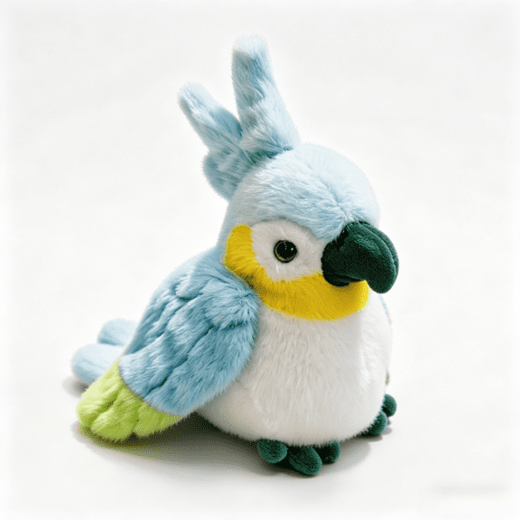 Fluffy Parrot Plush Toy 6.3'' Simulation Parrot Bird Stuffed Animal Cute Plush Bag Pendant Accessory