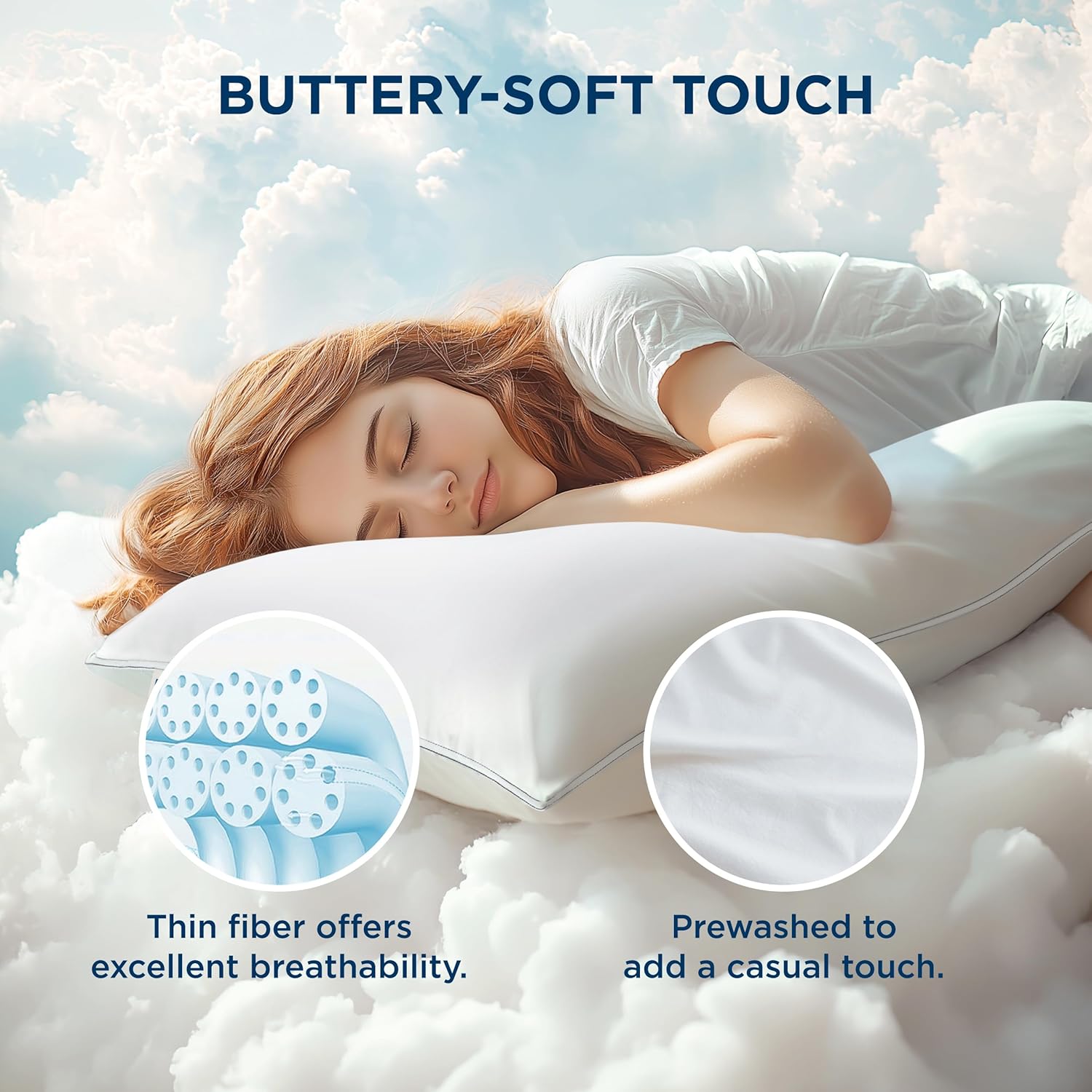 2025 Fluffy Bed Pillows – Hotel-Quality Comfort For Your Bedroom, Standard Size