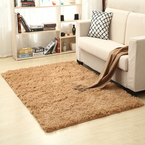 Fluffy Plush Area Rug Anti-Skid Super Soft Fiber Surface Smooth Shaggy Rectangle Floor Carpet Mat Rug For Living Room Bedroom Home Decor-39x63''/47"x20"/63"x98"