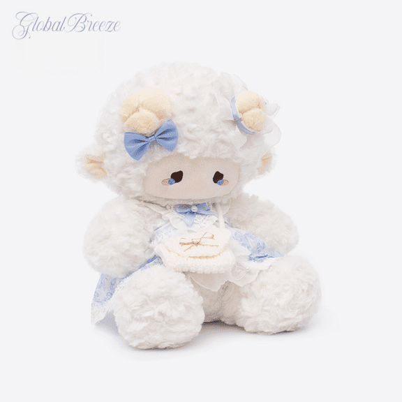 Fluffy Plush Lamb Stuffed Animal – Ultra-Soft Puff Sheep Plushie, Cute Kawaii Cuddle Doll, Cozy Home Décor Plush Figure, Giftable Soft Ornament, Romantic Gift for Lover