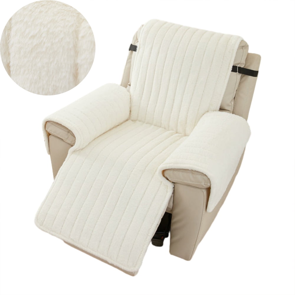 Fluffy Plush Recliner Chair Cover Small Recliner Slipcover for Dogs