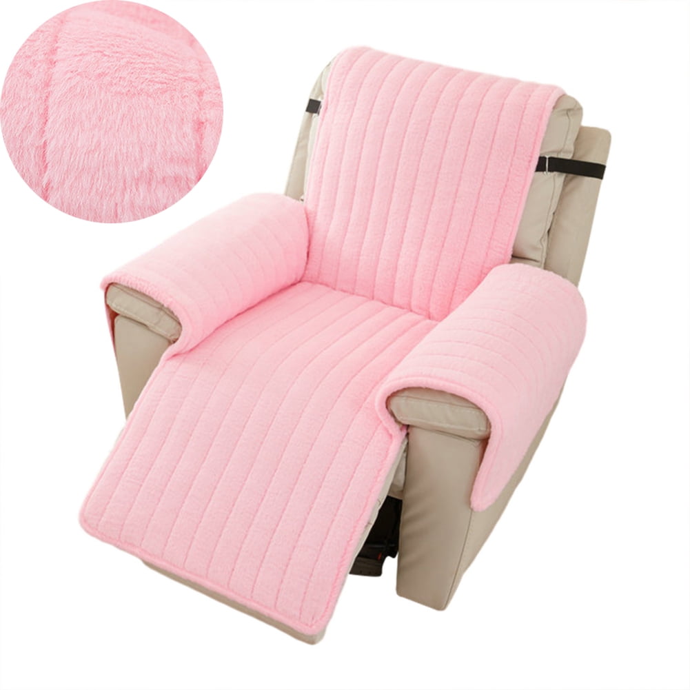 Pink fluffy chair cover sale