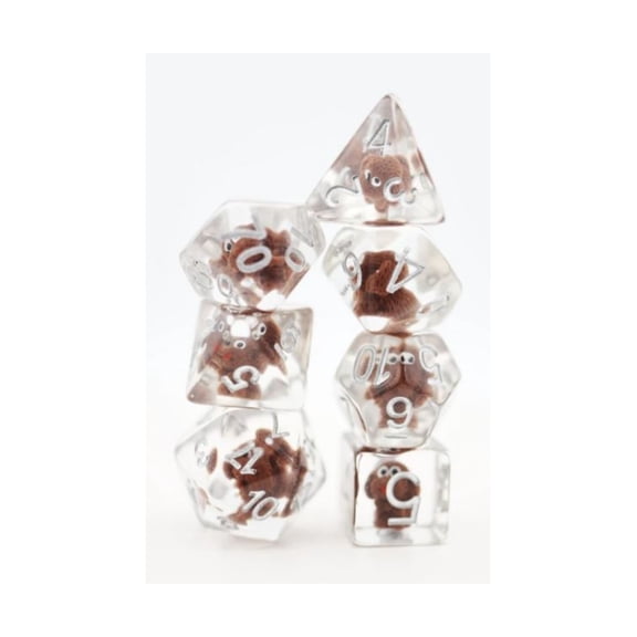 Foam Brain Games Poly Set - Fluffy Puppy w/Silver (7) New