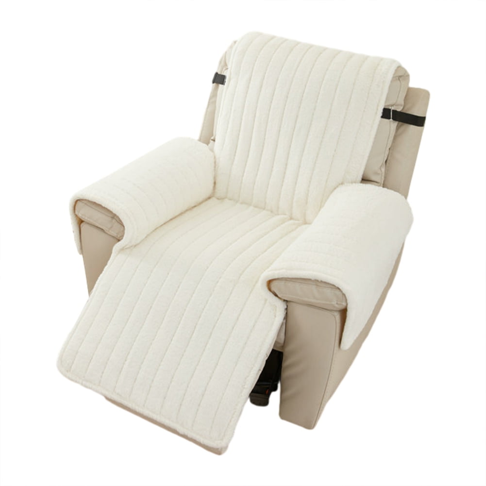 Fluffy Recliner Covers for Large Recliners, Soft Plush AntiSlip