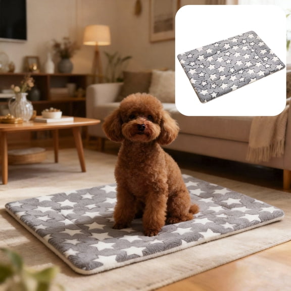 Fluffy Reversible Dog Bed Mat - Thickened Warm Pet Sleeping Pad for Crates, Machine Washable & Padded Comfort for Small Medium Large Dogs and Cats, Kennel Pad Replacement