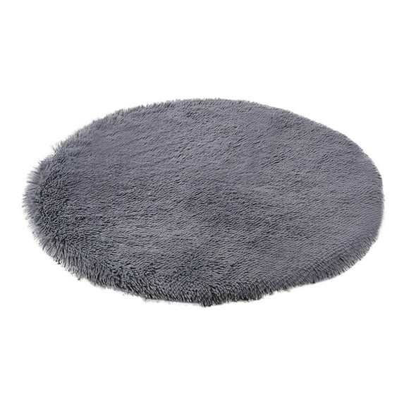 Fluffy Round Pet Bed for Dogs and Cats, Plush Donut Cushion with Anti- Bottom, Warm Soft Kennel Mat for Small Medium Puppies Kittens, Comfy Sleeping Pad for Crate Living Room