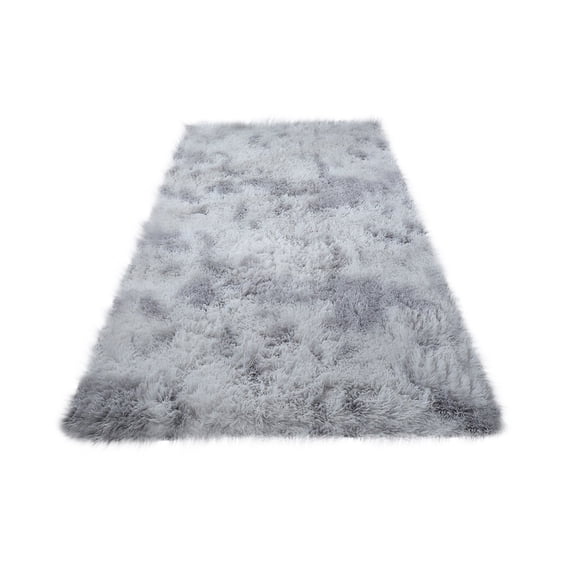 Fluffy Rug Shag Area Rug, Small Bedside Rug, Soft Fluffy Shag Entryway Throw Rugs for Living Room Bedroom Room Decor Gray