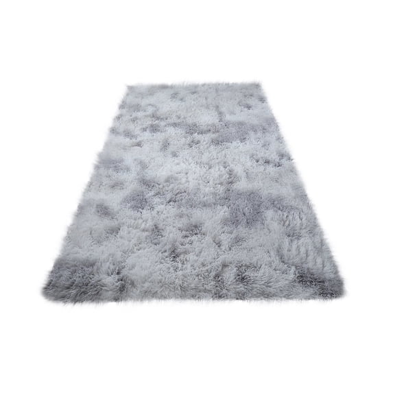 Fluffy Rug Shaggy Area Rug, Mottling Grey 20inx67in Area Rugs for Bedroom, Small Bedside Rug, Soft Fluffy Shaggy Entryway Throw Rugs for Living Room Bedroom Room Home Decor