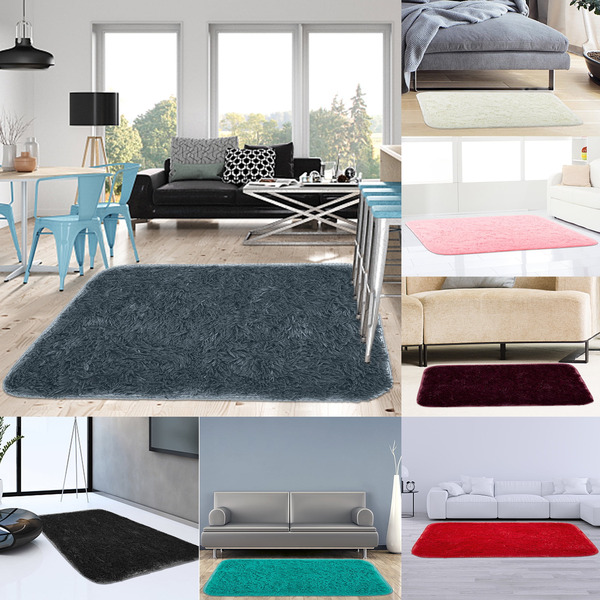 Soft Rug Fuzy Fluffy Rug, Super Soft Fuzzy Area Rugs, 23.62 x 47.24 inch Plush Furry ...