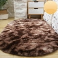 thumbnail image 1 of Fluffy Rugs for Bedroom, 23.62*70.86 Inch Shag Cute Area Rug for Girls and Kids Baby Room Home Decor, Oval Indoor Carpet for Nursery Dorm Living Room, 1 of 9