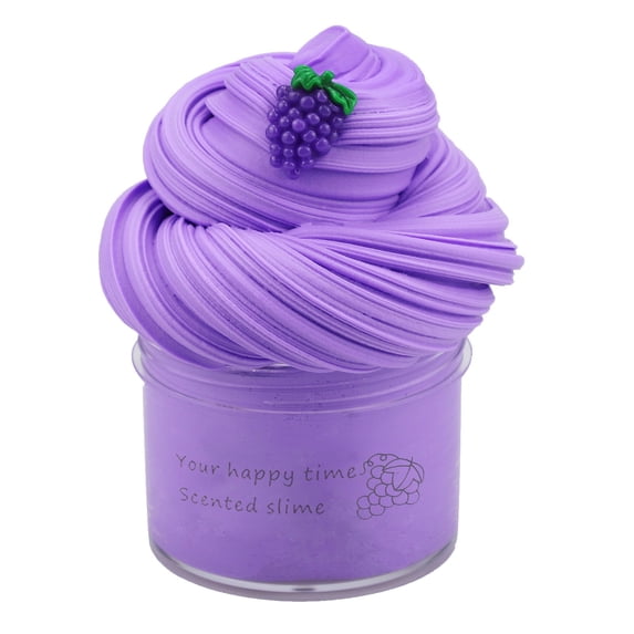 Fluffy Scented Slime, Stress Relief Toy, Non-Sticky, Soft, Ideal for Sensory Play,Purple