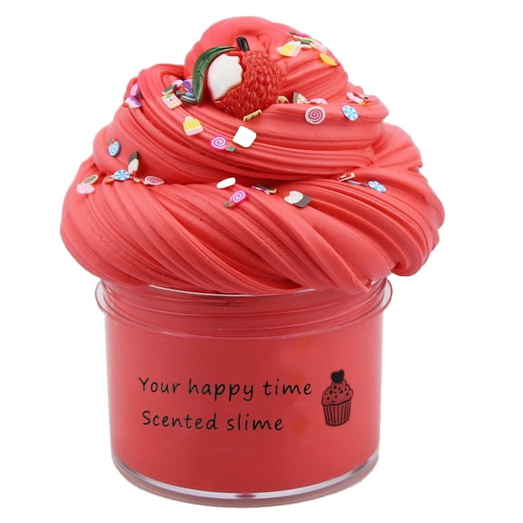 Fluffy Scented Slime with Candy Decorations – Soft Non-Sticky Stress Relief Toy for Kids & Adults