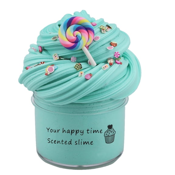 Fluffy Scented Slime with Candy Decorations – Soft Non-Sticky Stress Relief Toy for Kids & Adults