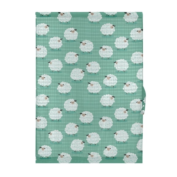 Fluffy Sheep Design Door Curtain Blackout Thermal Insulated Door Side Curtain Panels Privacy 25x40in