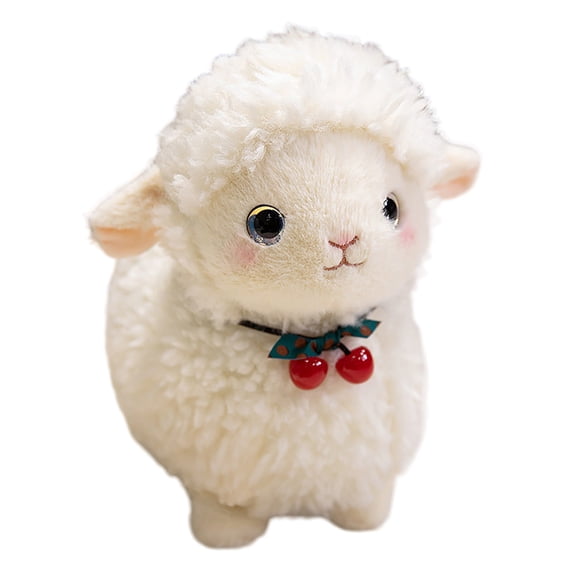 Fluffy Sheep Plush Toys Soft Stuffed Lamb Animal Plushie Cute Cuddly Plush Decor for Bedroom Nursery Birthday Christmas Gift Multi Color One Pack