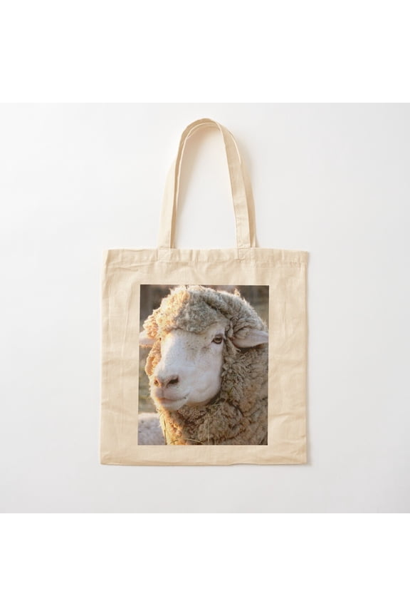 Fluffy Sheep, Wool Sheep Canvas Tote Bags, Reusable Shopping Bag