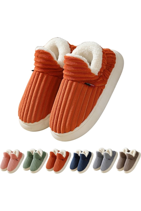 Fluffy Slippers for Women, Puffy Slipper for Men, Cloud-Shaped Winter Warm Cozy Fuzzy Anti-Skid Booties for Home