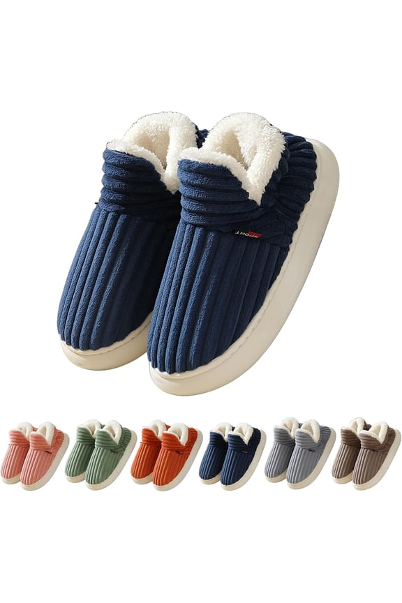 Fluffy Slippers for Women, Puffy Slipper for Men, Cloud-Shaped Winter Warm Cozy Fuzzy Anti-Skid Booties for Home