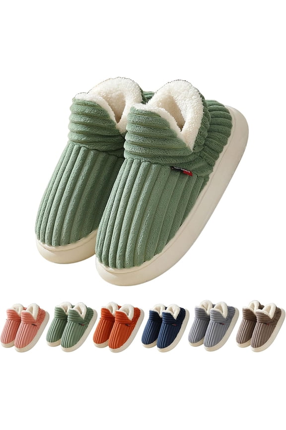 Fluffy Slippers for Women, Puffy Slipper for Men, Winter Warm Cozy Fuzzy Anti-Skid Booties for Home