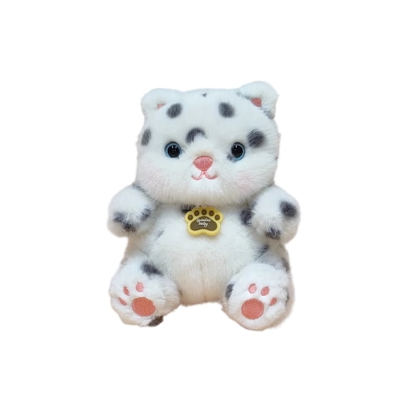 Fluffy Snow Leopard Stuffed Animal Ultra-Soft Kawaii Plushie Sensory Toy 6.3 Inch Girls Birthday Gift P