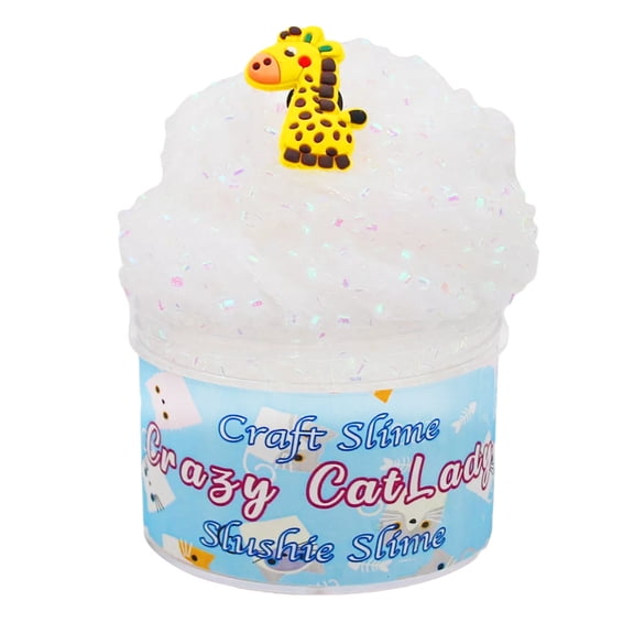 Fluffy Snow Rice Slime DIY Kit - Scented Cola Slushie Stress Relief Putty Toy for Kids Party Favors & Birthday Gifts White