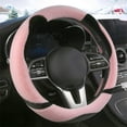 thumbnail image 1 of Fluffy Steering Wheel Cover, Cute Fuzzy Steering Wheel Cover Soft Universal 15 Inch, Pink, 1 of 10