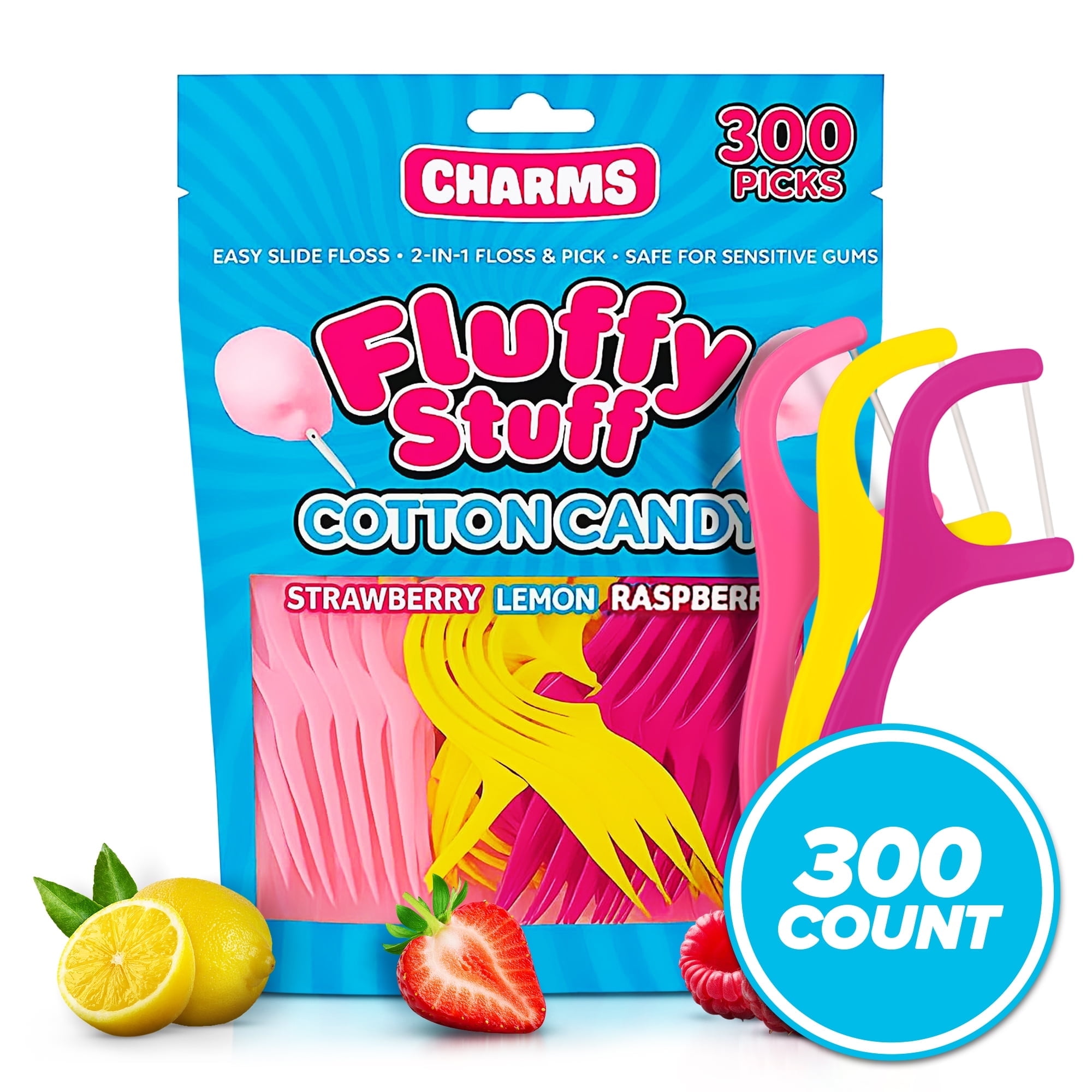 Strawberry Flavored Dental Floss Picks - 50 Count Dual-Line Flossers