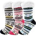 thumbnail image 1 of Fluffy Thermal Sherpa Slipper Socks, 3 Pairs for Women, Ultra Soft Christmas Winter Non Skid, 1 of 9