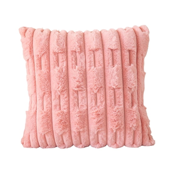 Fluffy Throw Pillow, Fuzzy Decorative Pillow, 17X17 In, Faux Fabric, Decorative Pillow, Pillow Decorative, Plush Cushion, Cozy Accent Cushion, Light Pink, 1 Pc, Home Decor Pillow,