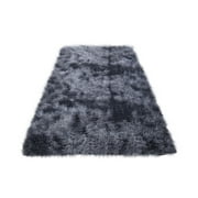 Fluffy Tie Dye Rug 2x5ft European Fuzzy Plush Household Carpet Soft Comfy Bedside Rug for Bedroom Livingroom Apartment Dorm
