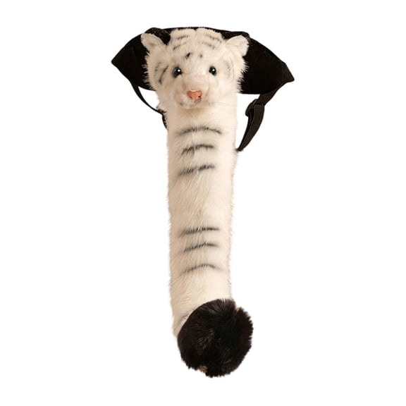 Fluffy Tiger Tail Plush Costume Accessory, Adjustable Belt Tiger Tail Toy for Children Stage Show Party