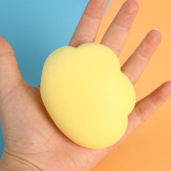 Fluffy Toast Squishy, Stress Relief Squishy Bread Fidget, Slow Rising Anxiety Calming Dough, Soft Sensory Putty, Portable Desk Focus Aid for Adults，Yellow