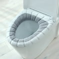 thumbnail image 1 of Fluffy Toilet Seat Cover, Cozy Toilet Seat Cushion, Winter Thickened Washable Toilet Cover, Soft Acrylic Fabric, Easy Snap Installation, All Toilet Types, 1 of 6