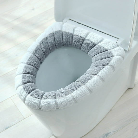 Fluffy Toilet Seat Cover, Cozy Toilet Seat Cushion, Winter Thickened Washable Toilet Cover, Soft Acrylic Fabric, Easy Snap Installation, All Toilet Types