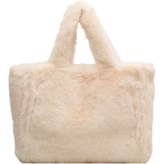 Fluffy Tote Bag Faux Fur Hobo Bag Purse Plush Handbag Furry Purse Soft Plush Bag for Women Cute Aesthetic Bag