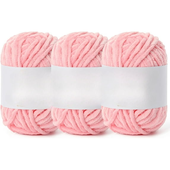 Fluffy Velvet Yarn for Crocheting, Chunky Chenille Blanket Yarn for Crochet, Soft Fuzzy Puzzle Yarn for Knitting, Bulky Thick Amigurumi Crochet Yarns