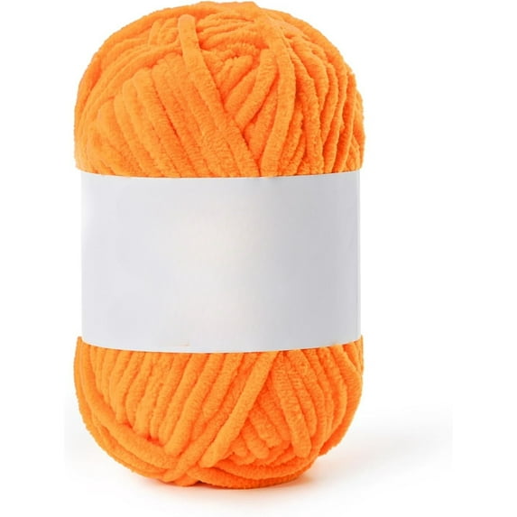 Fluffy Velvet Yarn for Crocheting, Chunky Chenille Blanket Yarn for Crochet, Soft Fuzzy Puzzle Yarn for Knitting, Bulky Thick Amigurumi Crochet Yarns
