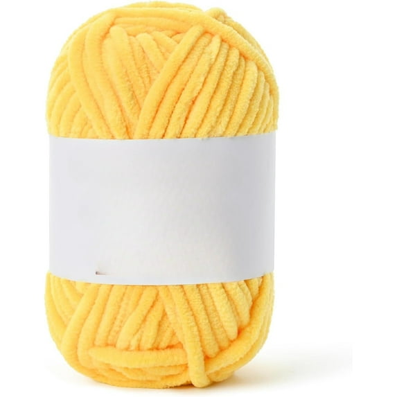Fluffy Velvet Yarn for Crocheting, Chunky Chenille Blanket Yarn for Crochet, Soft Fuzzy Puzzle Yarn for Knitting, Bulky Thick Amigurumi Crochet Yarns