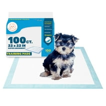 Fluffy Ventures Pet Dog and Puppy Pee Training Pads, Disposable, Regular 22" x 22" - 100 Count