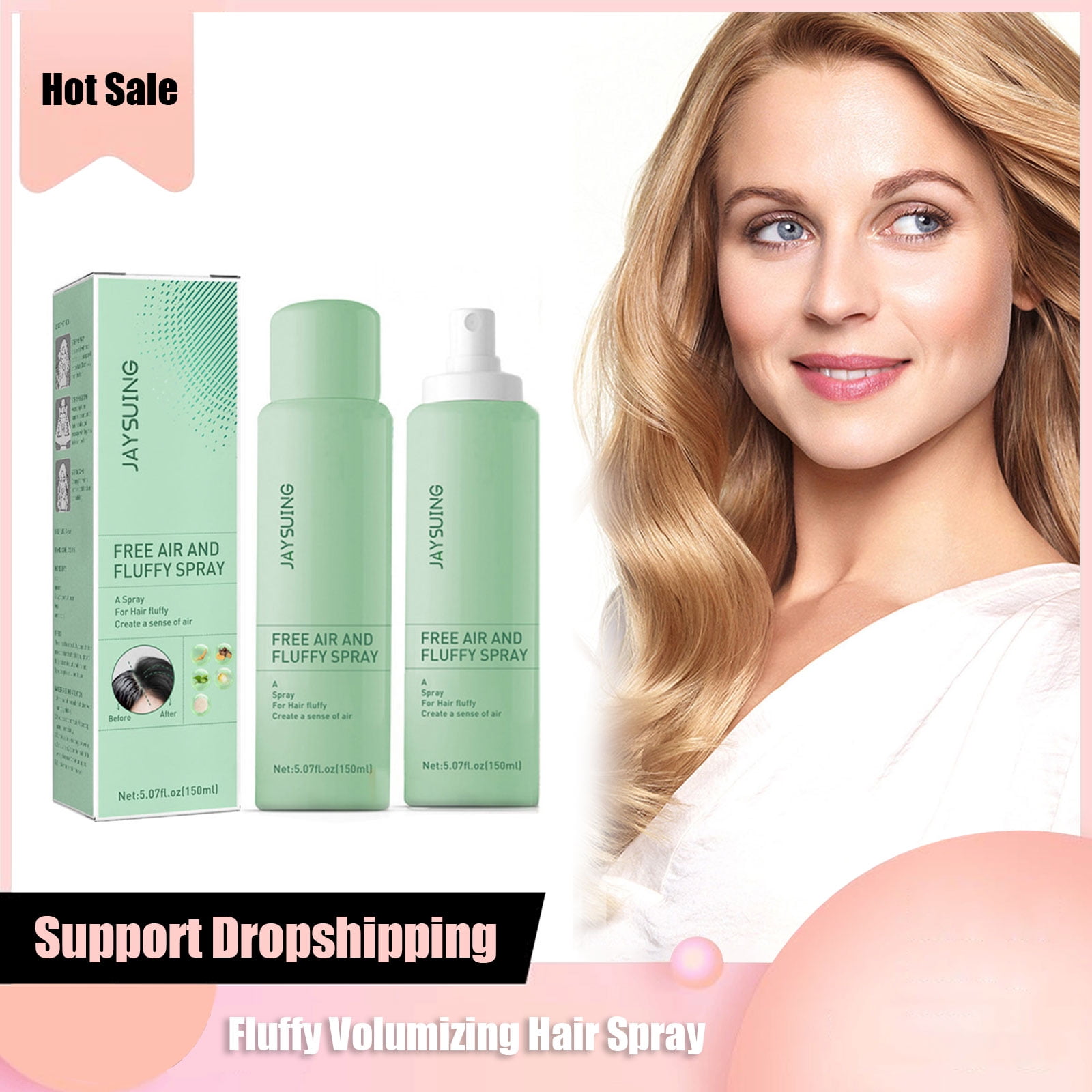 Fluffy Volumizing Hair Spray Oil Control Refreshing Absorb Grease Clean