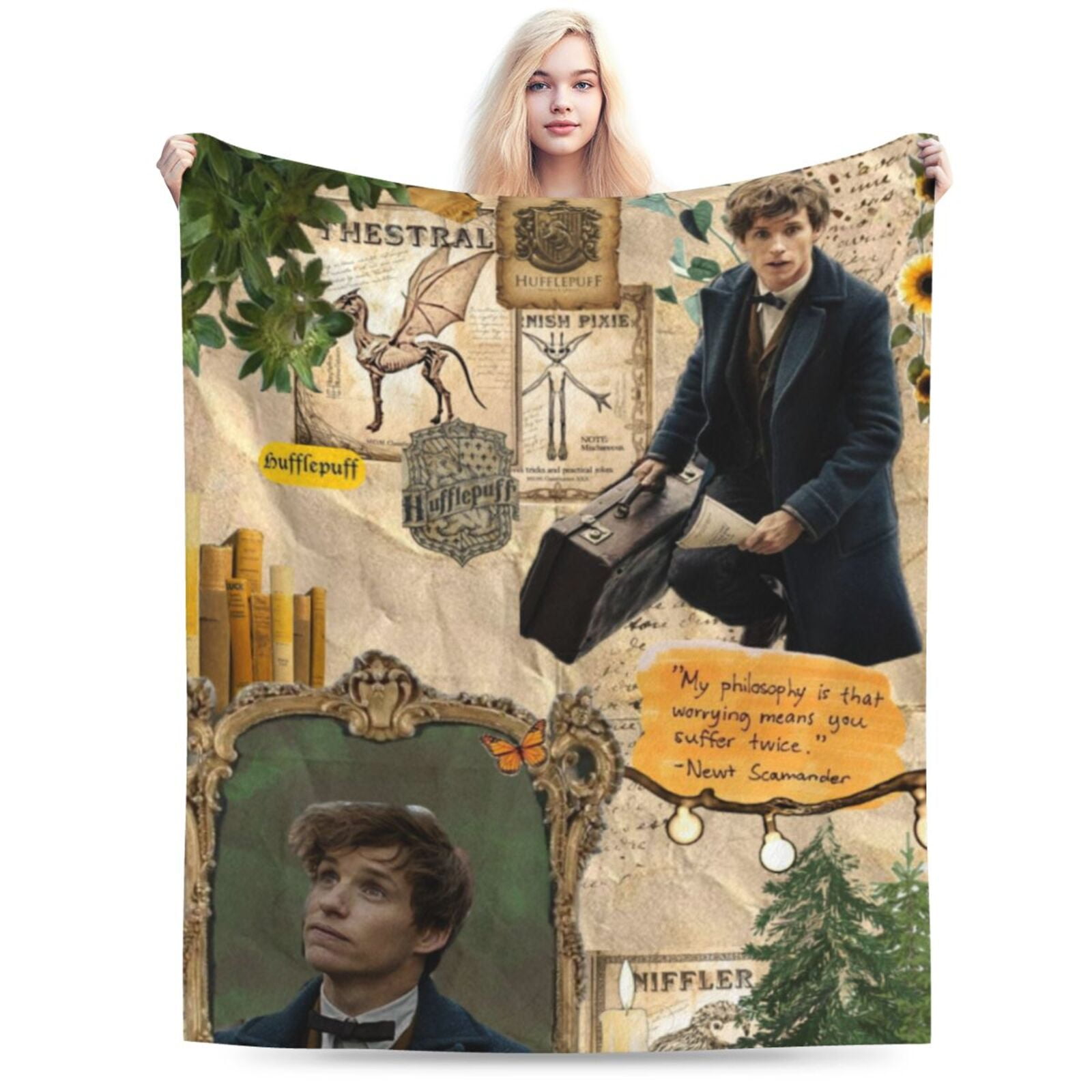 Fluffy Warm Plush Throw Eddie Redmayne Cozy Blanket for Bed Couch