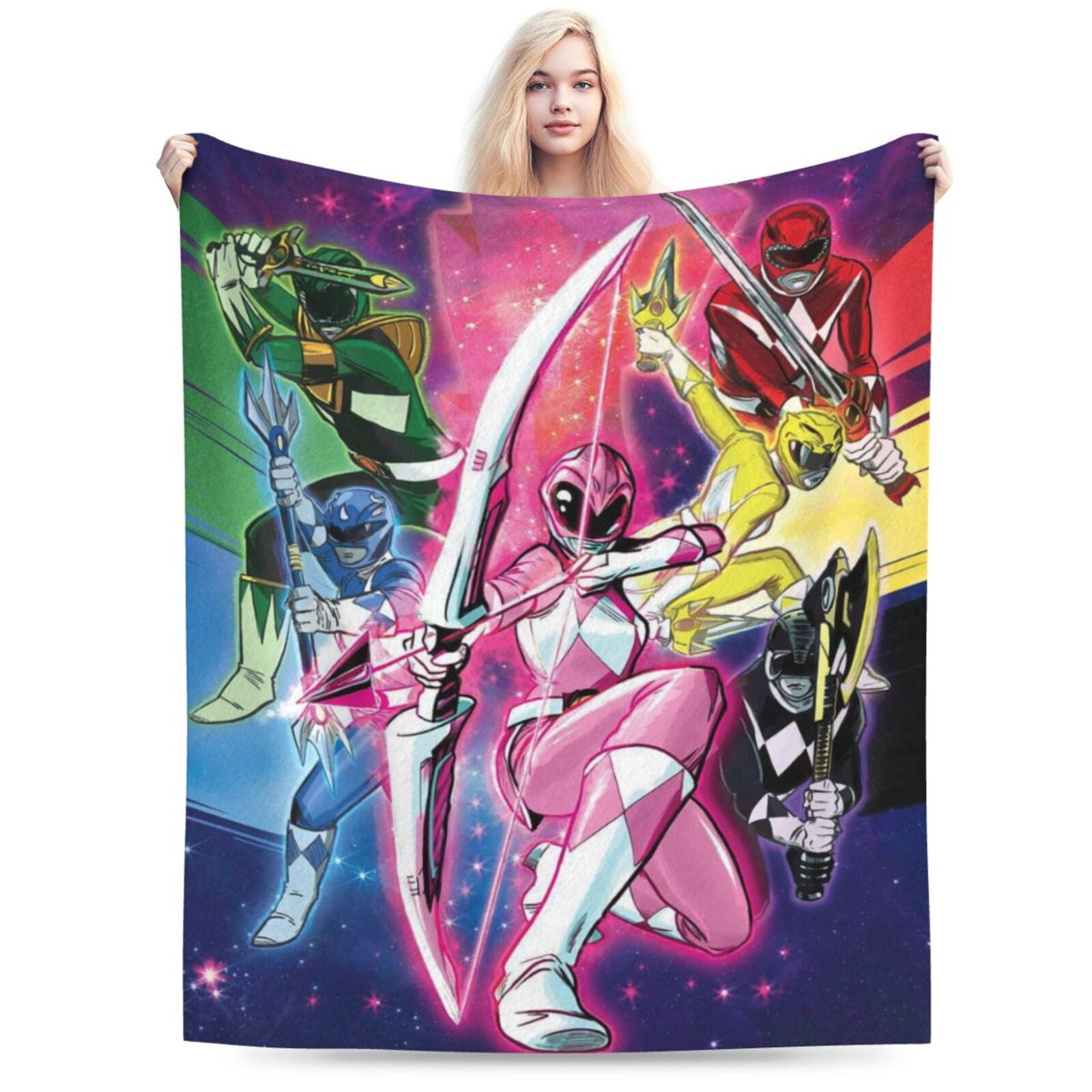 Fluffy Warm Plush Throw Power Rangers Cozy Blanket for Bed Couch Living