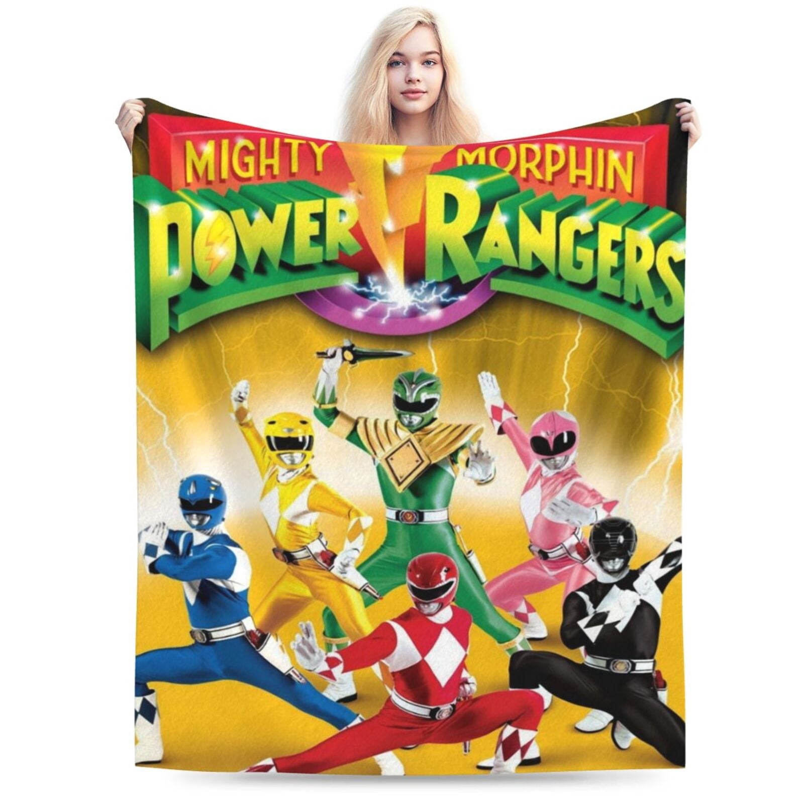 Power Rangers Movie Rug Fluffy Warm Plush Throw Power Rangers Cozy Blanket for Bed Couch Living ...